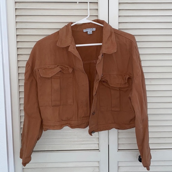 Cropped Salmon Jean Jacket - Picture 1 of 2